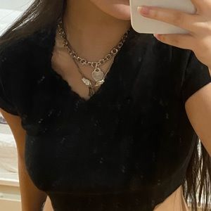 SOLD brandy melville black lace top